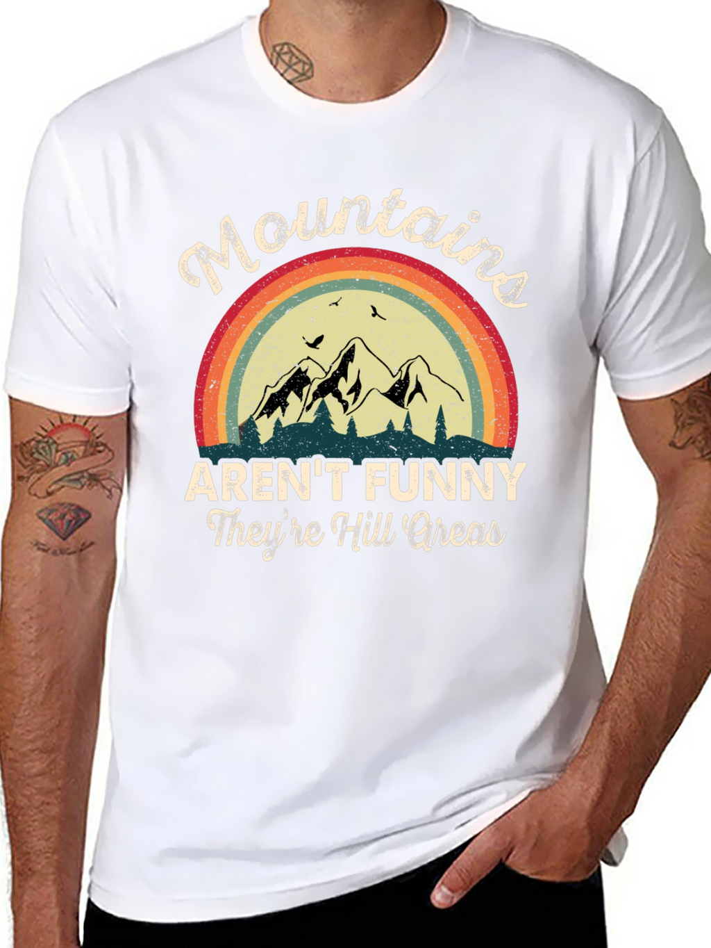 Funny Mountains Graphic T-Shirt