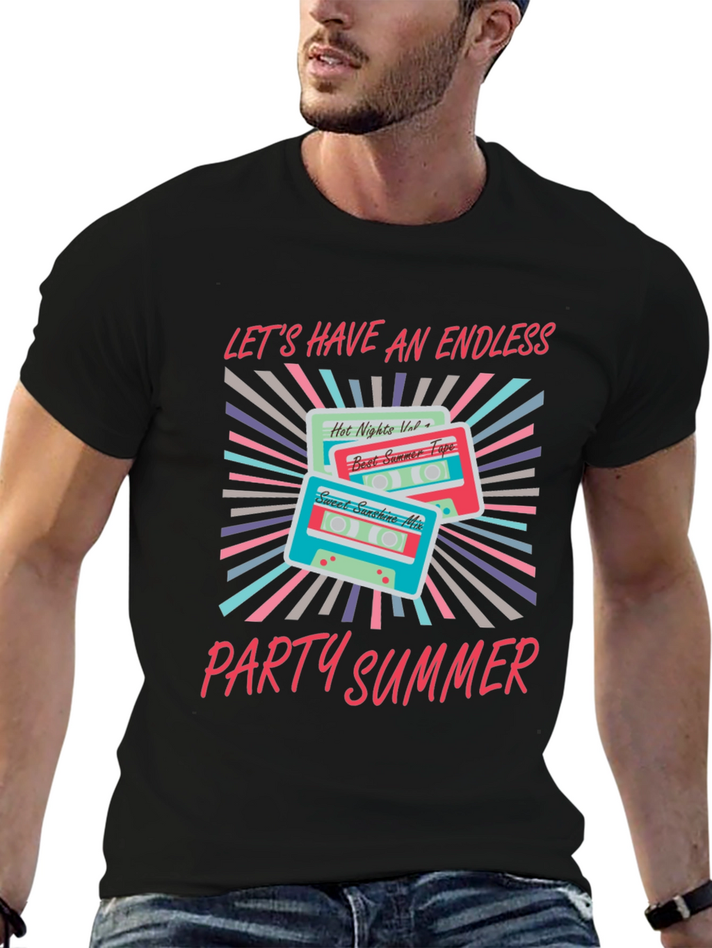 Endless Summer Party Cassette Graphic Tee