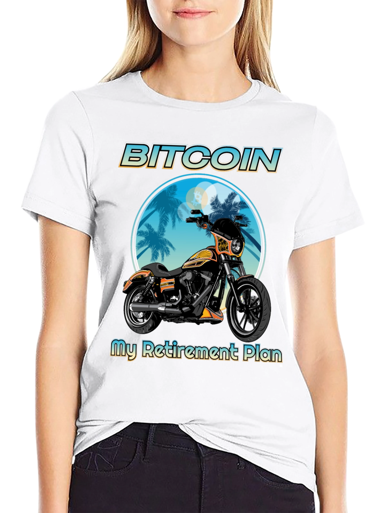 Bitcoin Motorcycle Retirement Plan T-Shirt