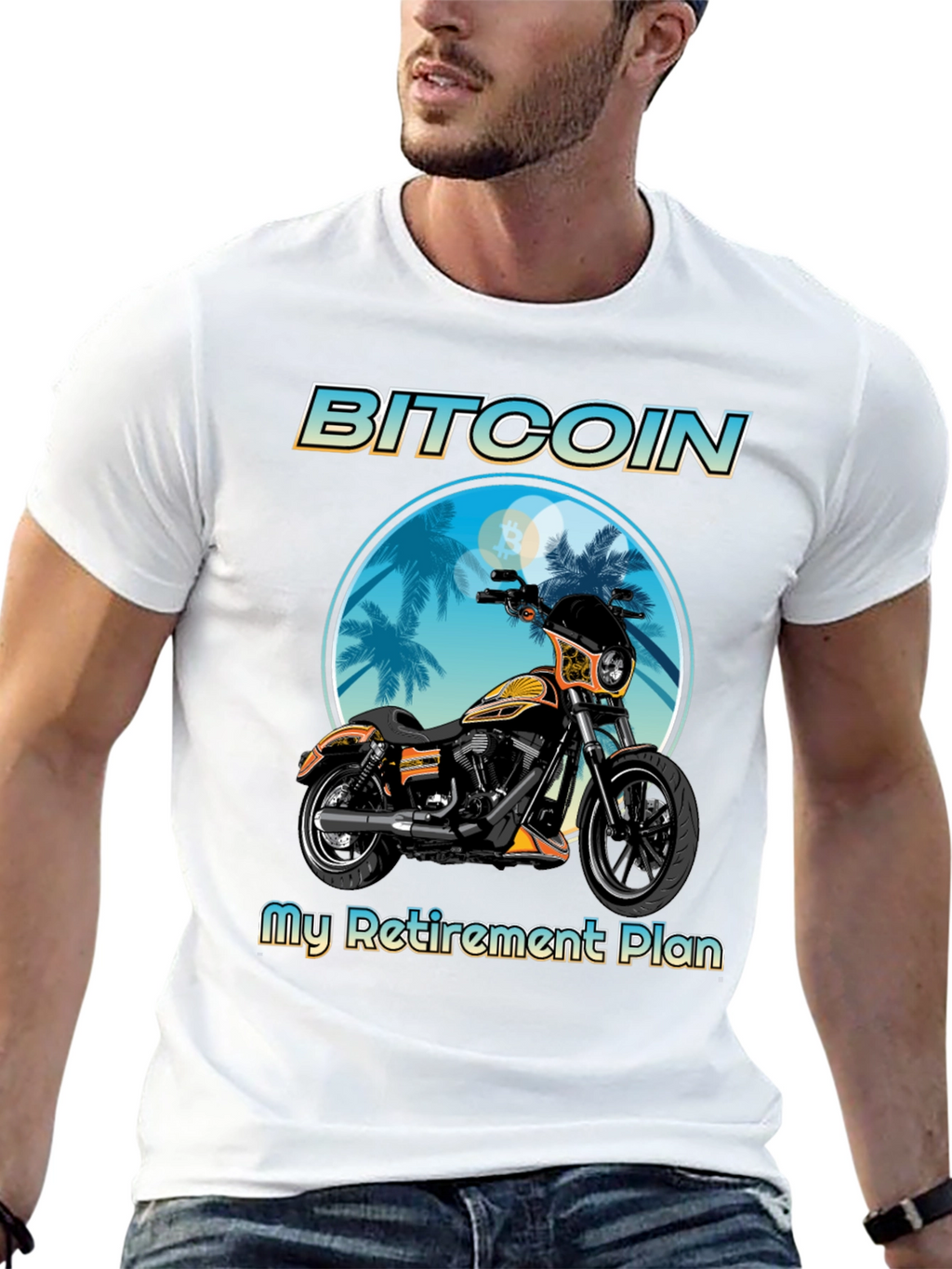 Bitcoin Motorcycle Retirement Plan T-Shirt