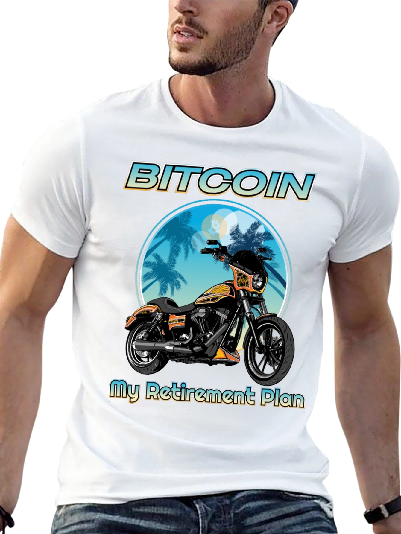Bitcoin Motorcycle Retirement Plan T-Shirt