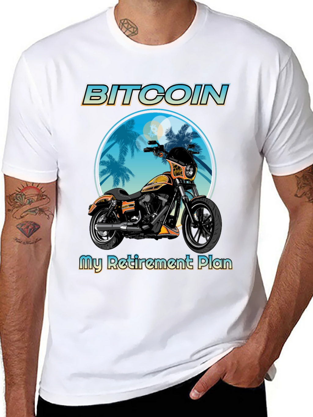 Bitcoin Motorcycle Retirement Plan T-Shirt