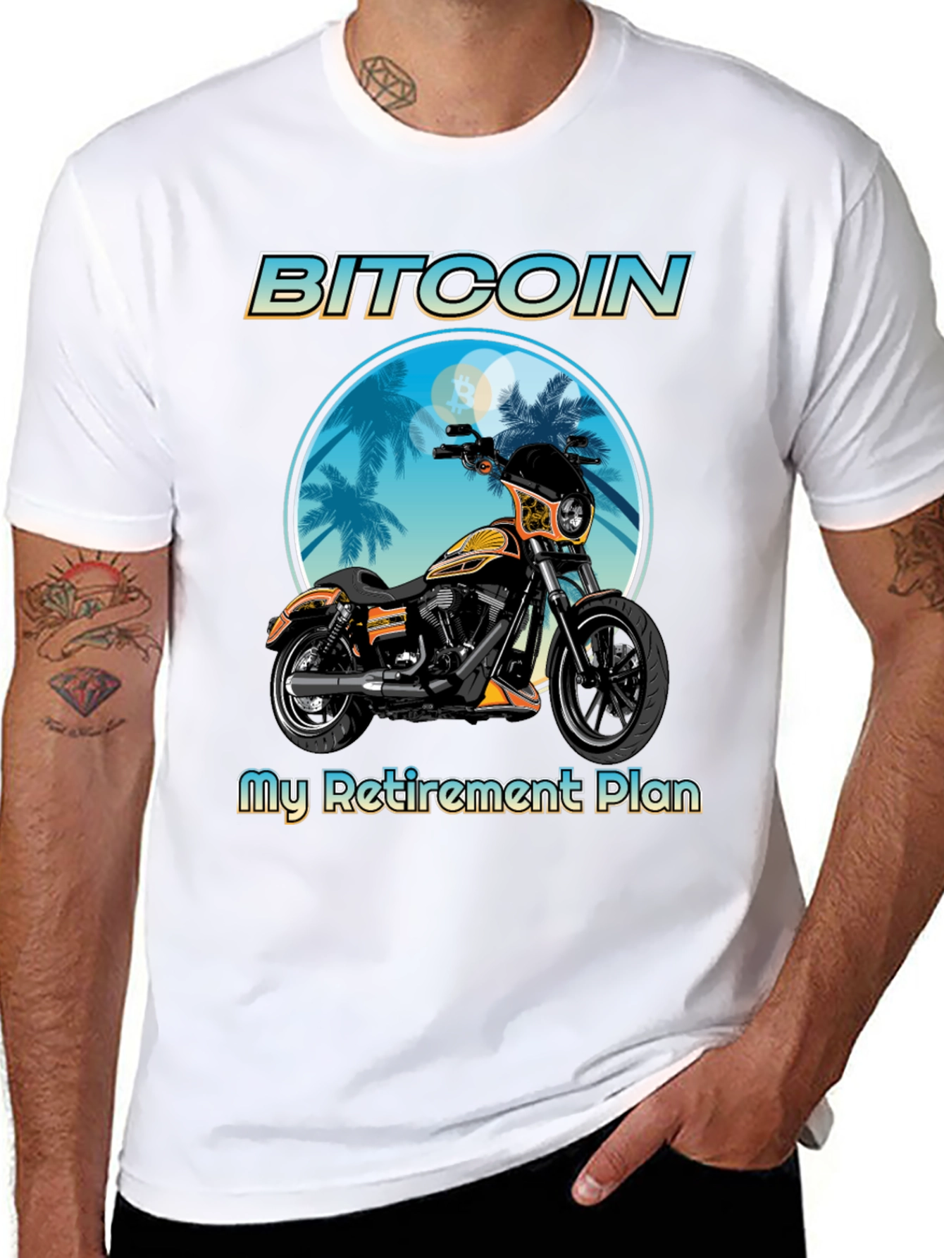 Bitcoin Motorcycle Retirement Plan T-Shirt