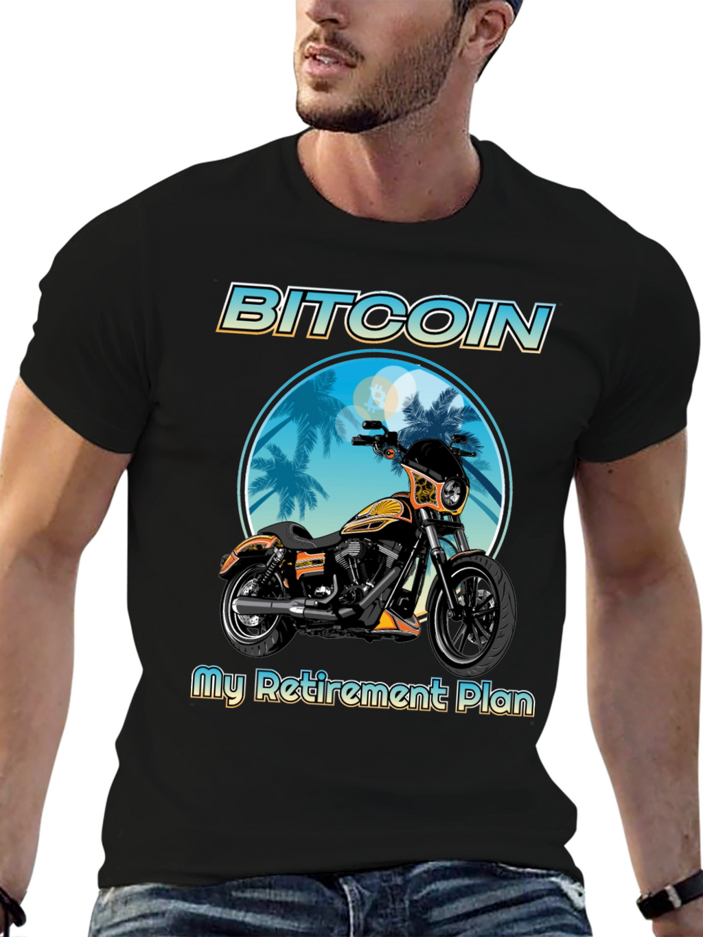 Bitcoin Motorcycle Retirement Plan T-Shirt