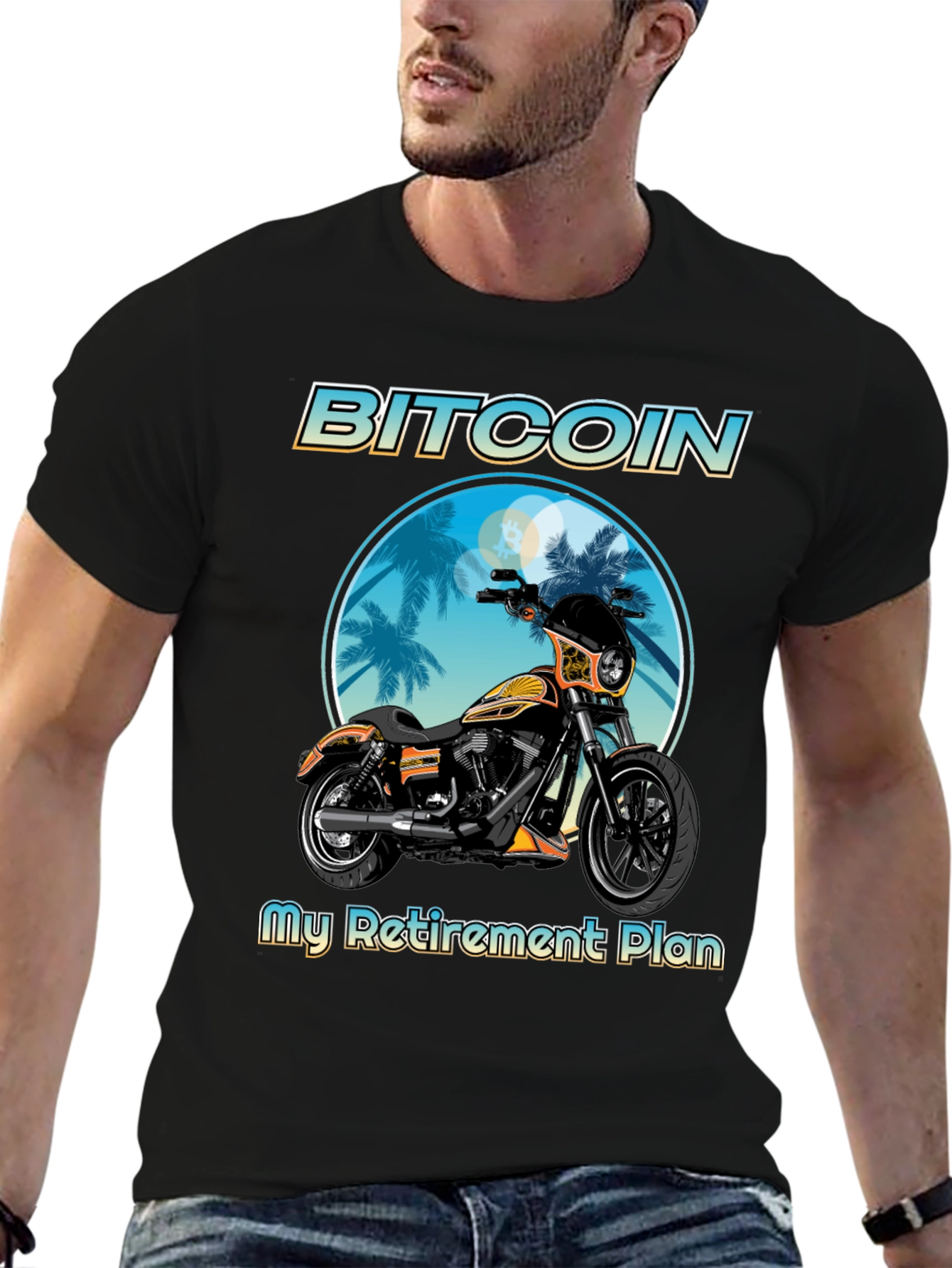 Bitcoin Motorcycle Retirement Plan T-Shirt