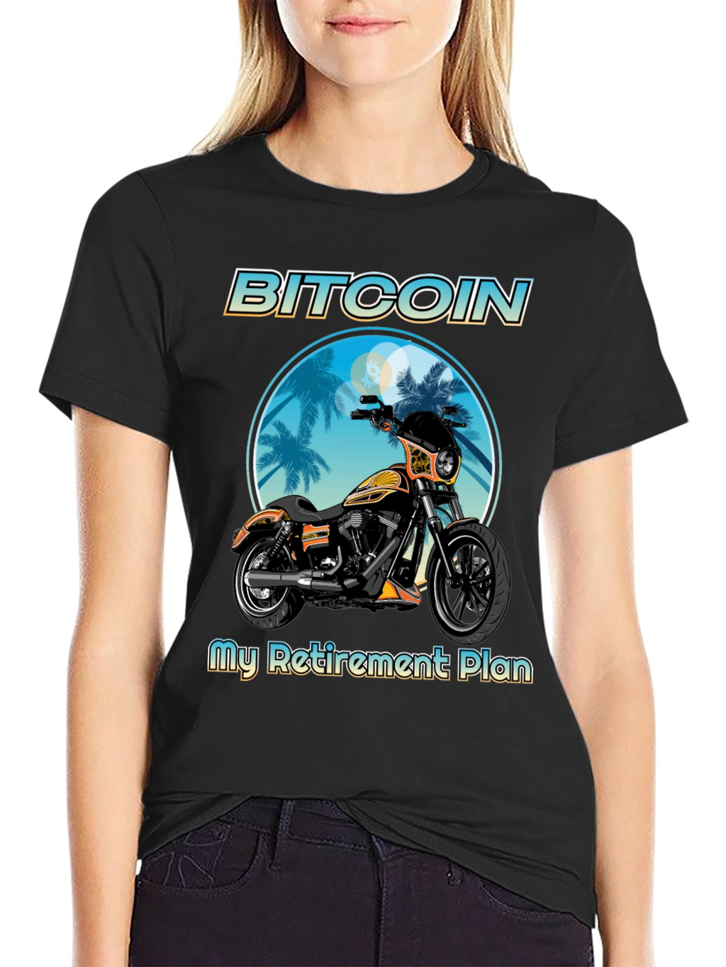 Bitcoin Motorcycle Retirement Plan T-Shirt
