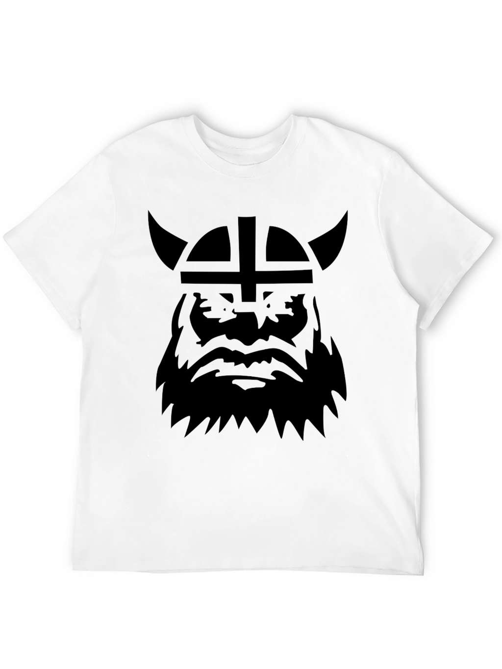 Viking Warrior Graphic Tee - Bold Black Design