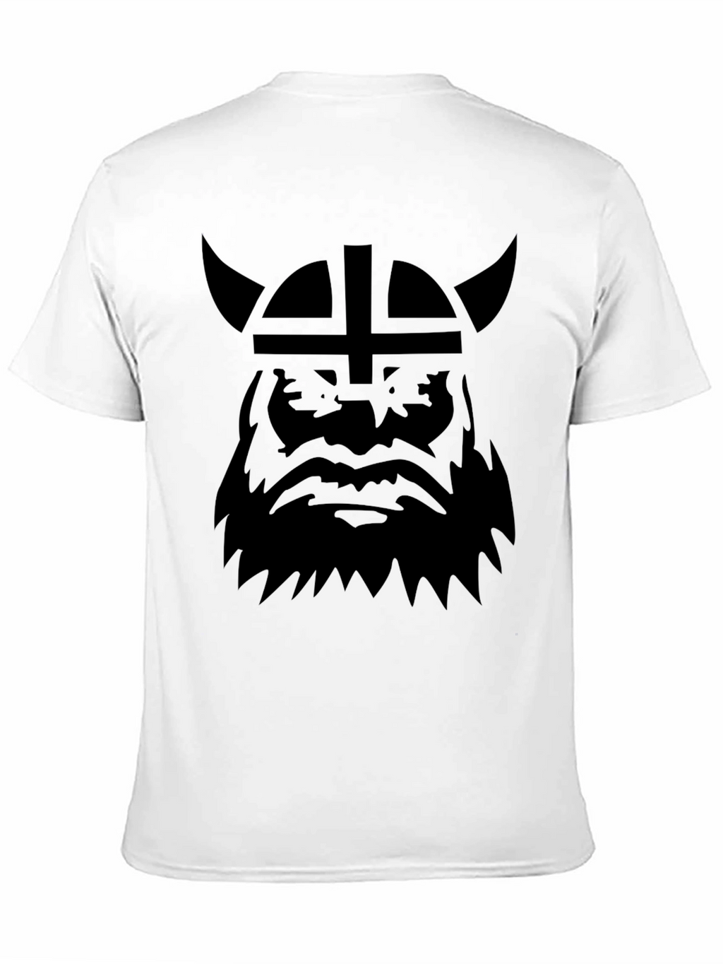 Viking Warrior Graphic Tee - Bold Black Design