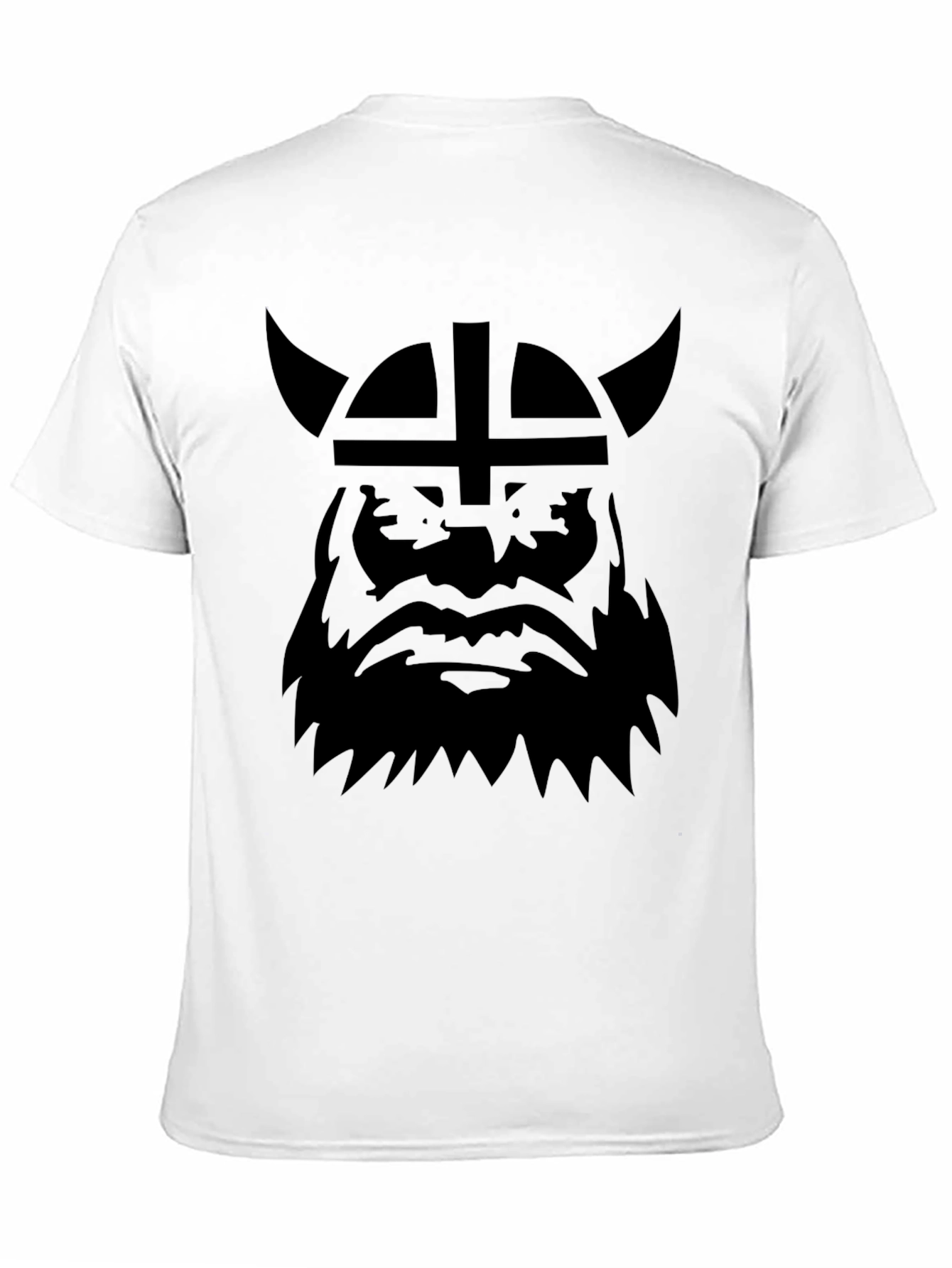 Viking Warrior Graphic Tee - Bold Black Design