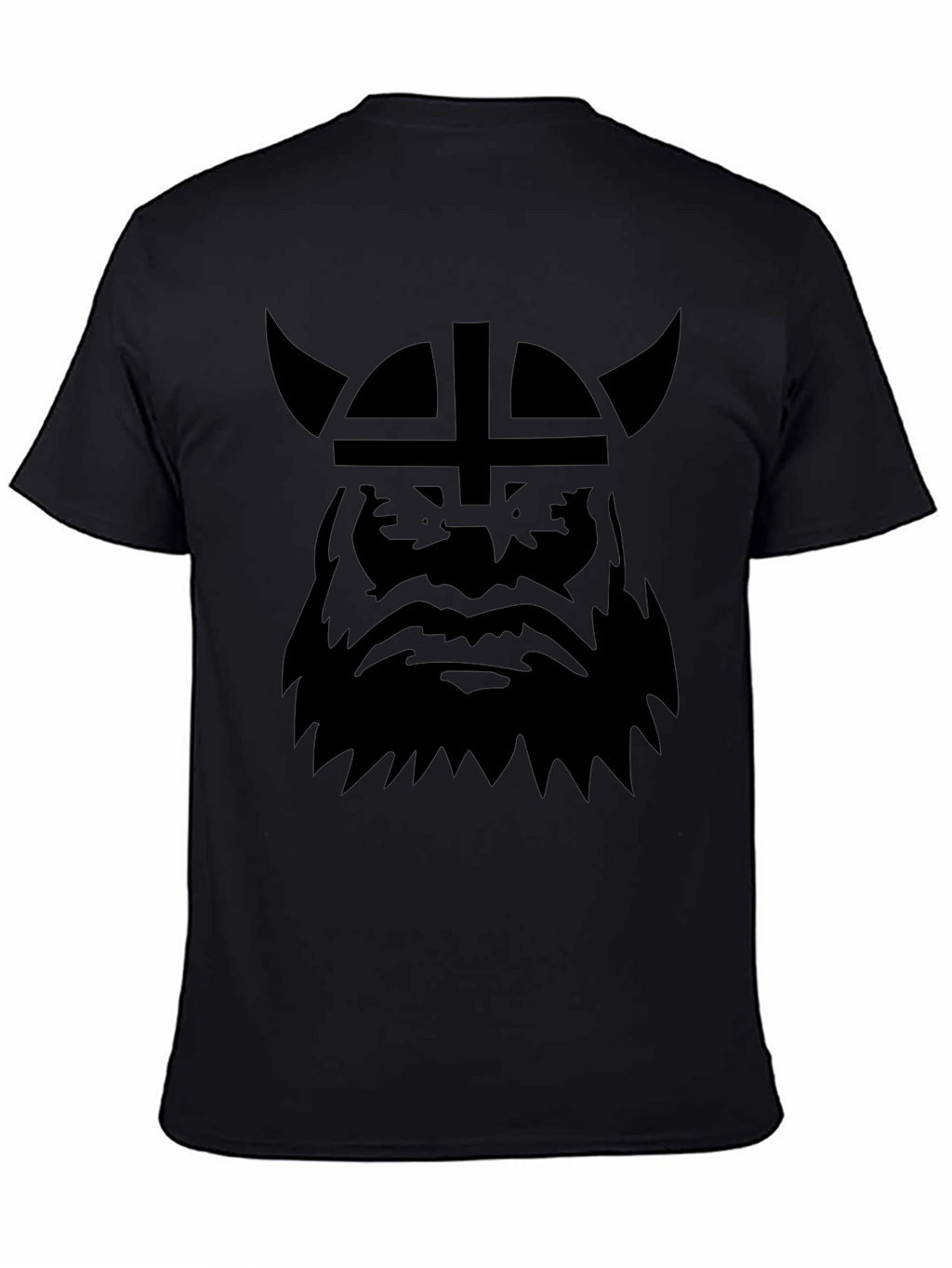 Viking Warrior Graphic Tee - Bold Black Design