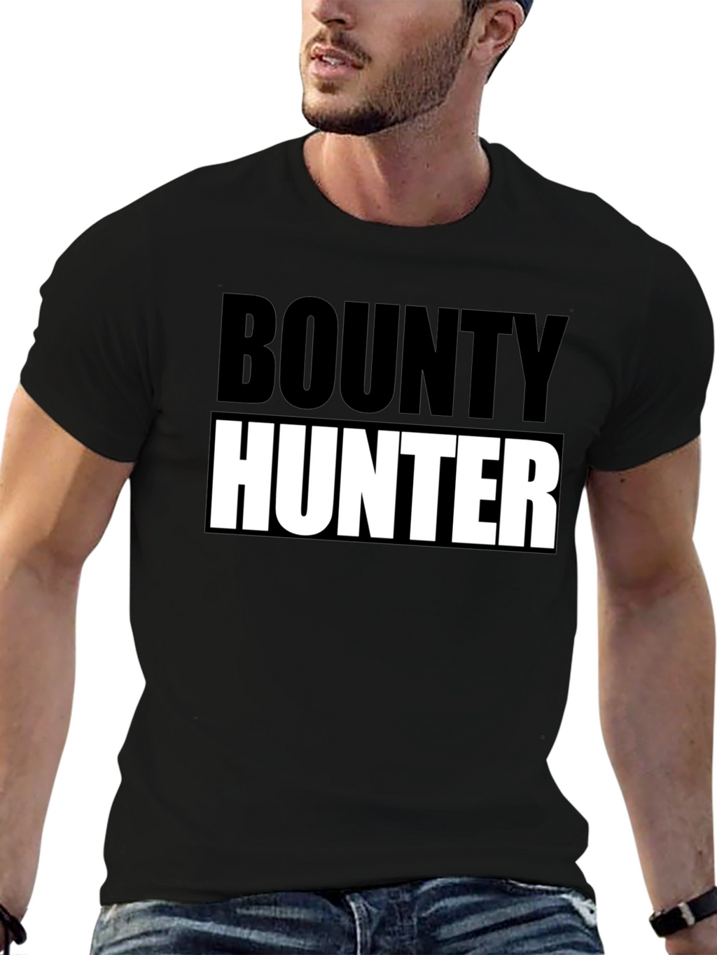 Bounty Hunter Black T-Shirt - Bold Graphic Tee