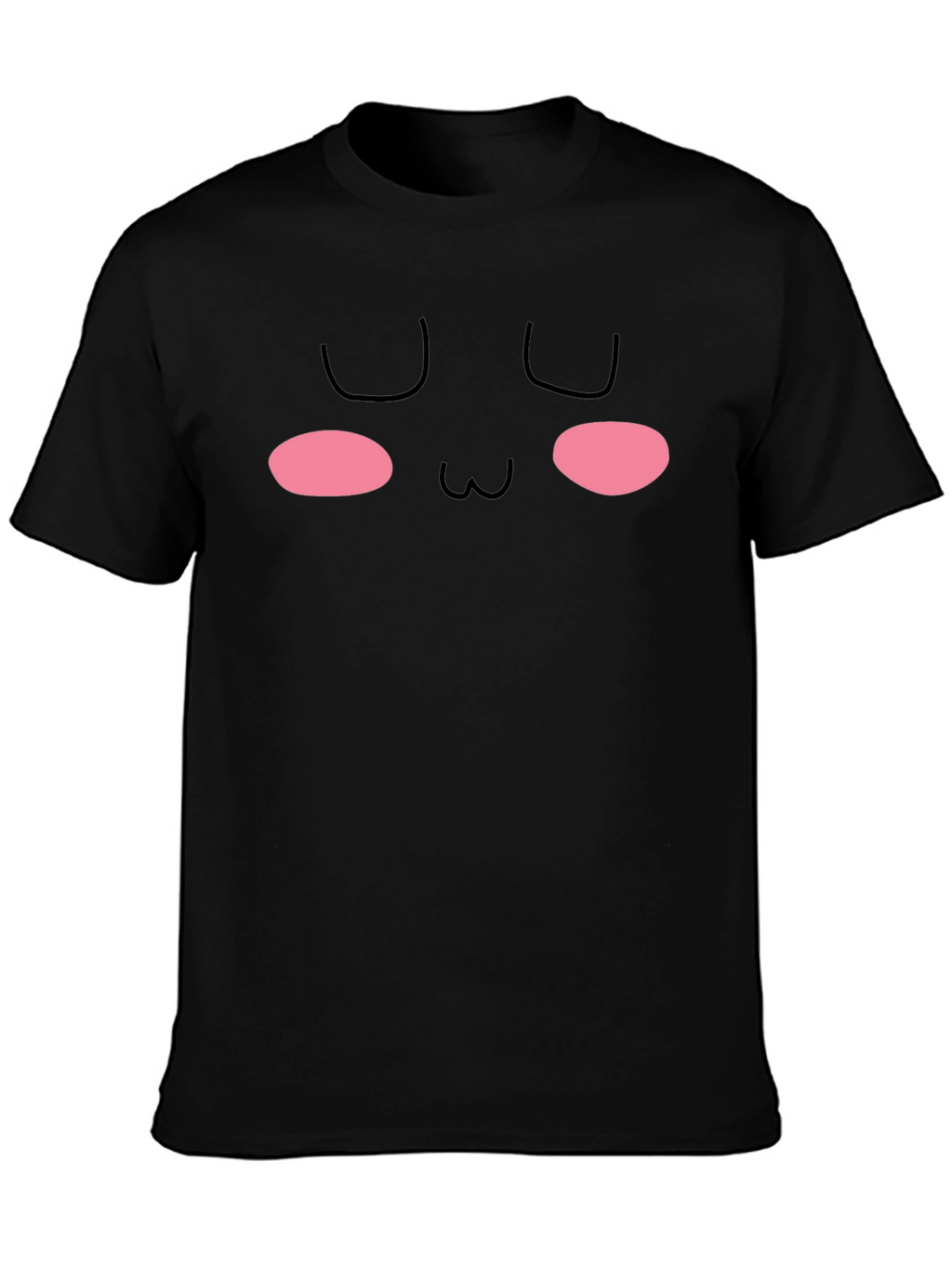 Kawaii Face Black T-Shirt - Cute & Comfy!