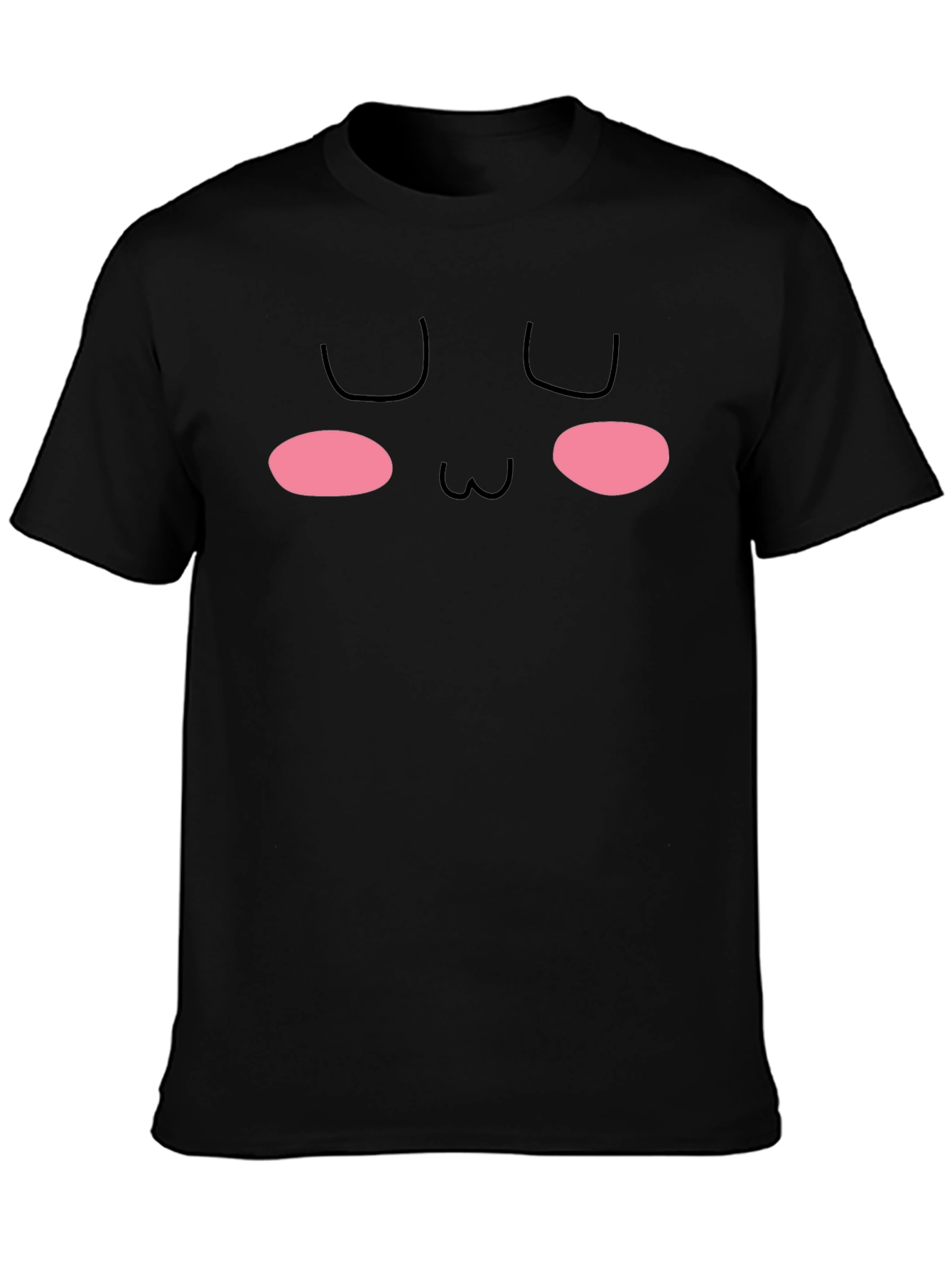 Kawaii Face Black T-Shirt - Cute & Comfy!