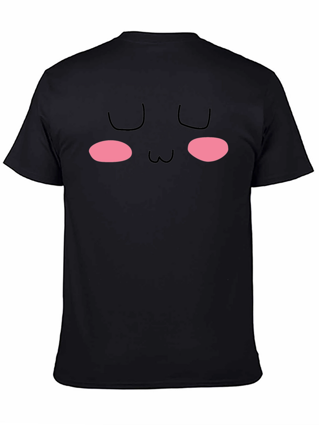 Kawaii Face Black T-Shirt - Cute & Comfy!