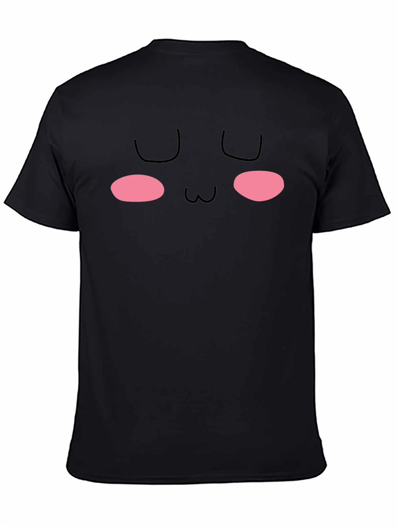 Kawaii Face Black T-Shirt - Cute & Comfy!