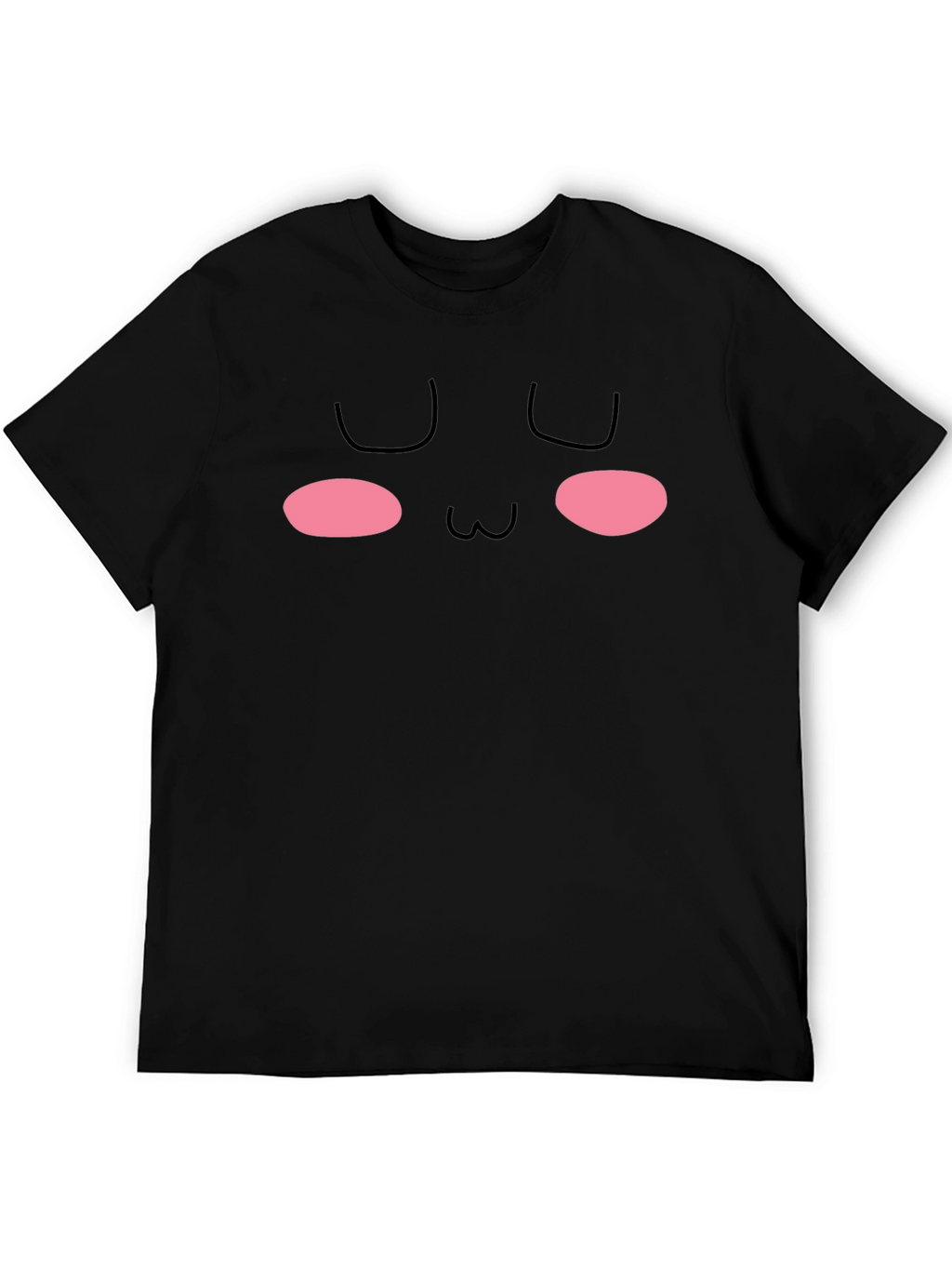 Kawaii Face Black T-Shirt - Cute & Comfy!