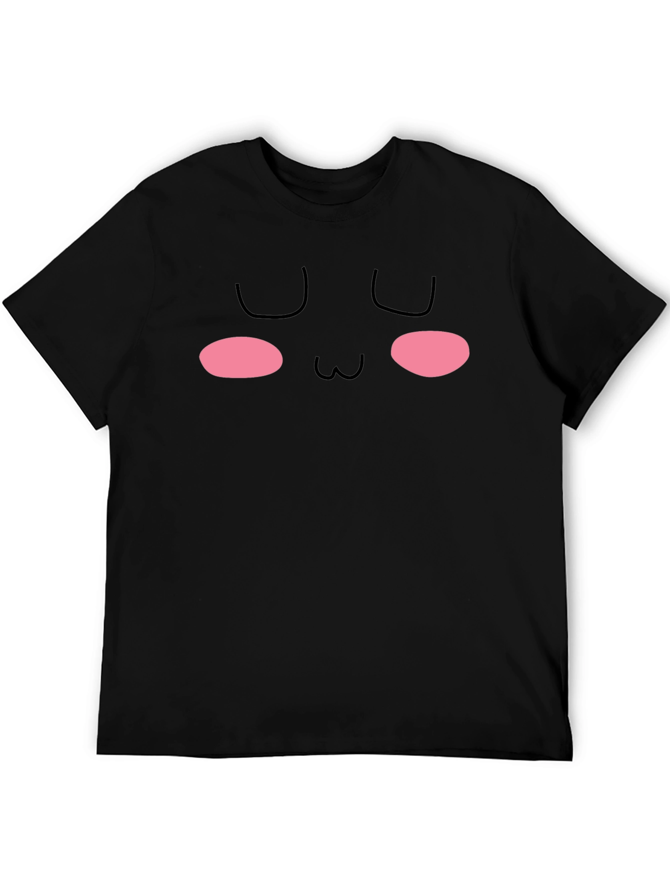Kawaii Face Black T-Shirt - Cute & Comfy!