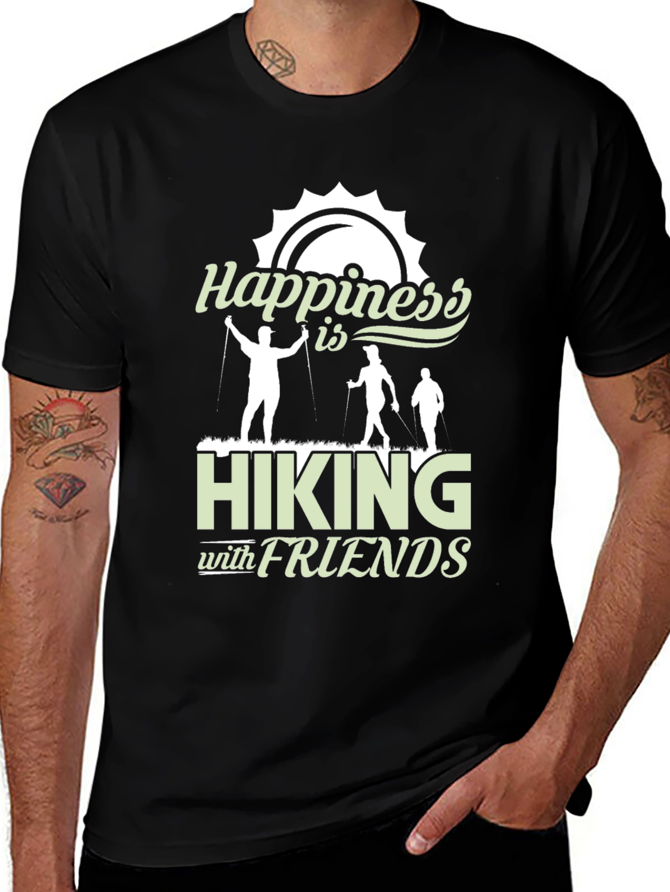 Happiness is Hiking with Friends T-Shirt