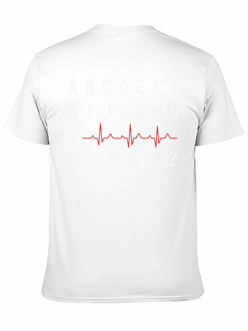 Alphabet ECG T-Shirt - Black Crew Neck Tee