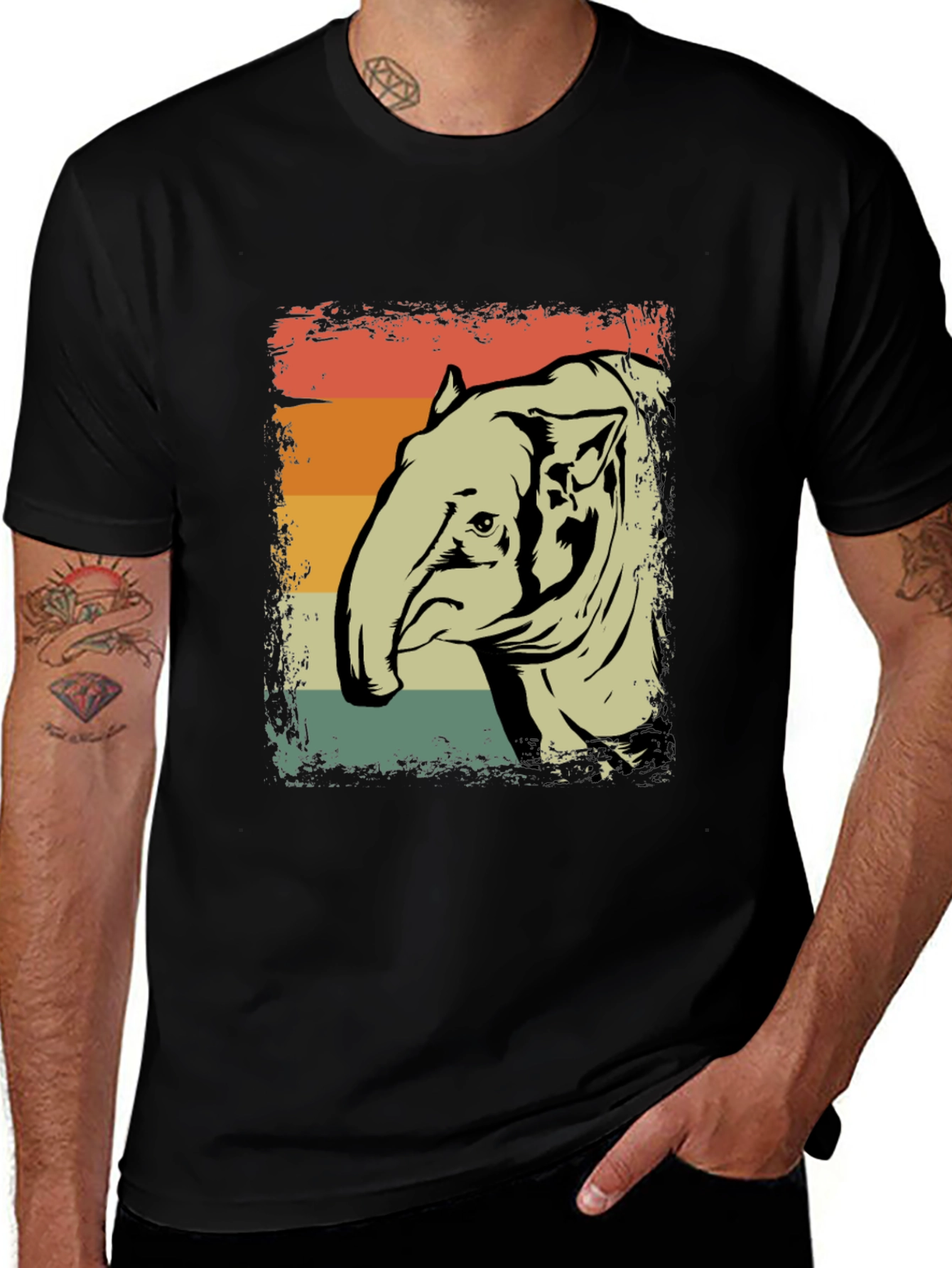 Retro Tapir T-Shirt: Vintage Style Graphic Tee