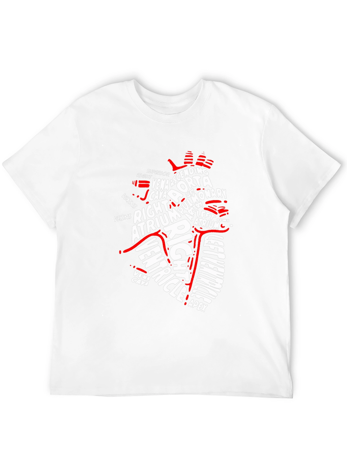 Anatomical Heart Word Art Graphic T-Shirt
