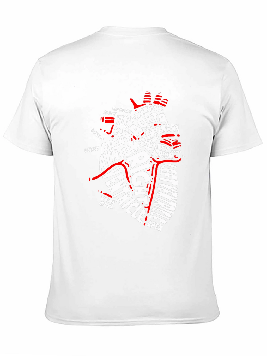 Anatomical Heart Word Art Graphic T-Shirt