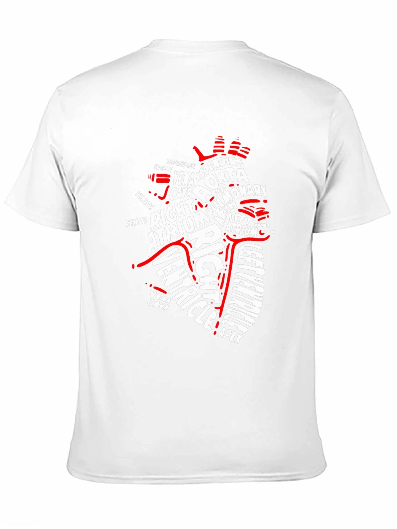 Anatomical Heart Word Art Graphic T-Shirt