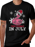 Christmas in July Flamingo Tee
