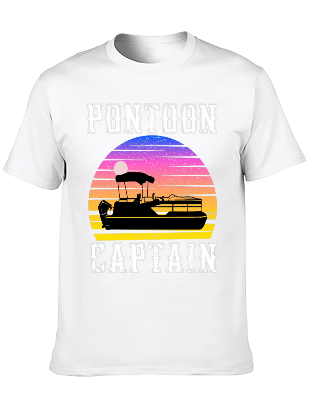 Pontoon Captain Sunset Graphic Tee