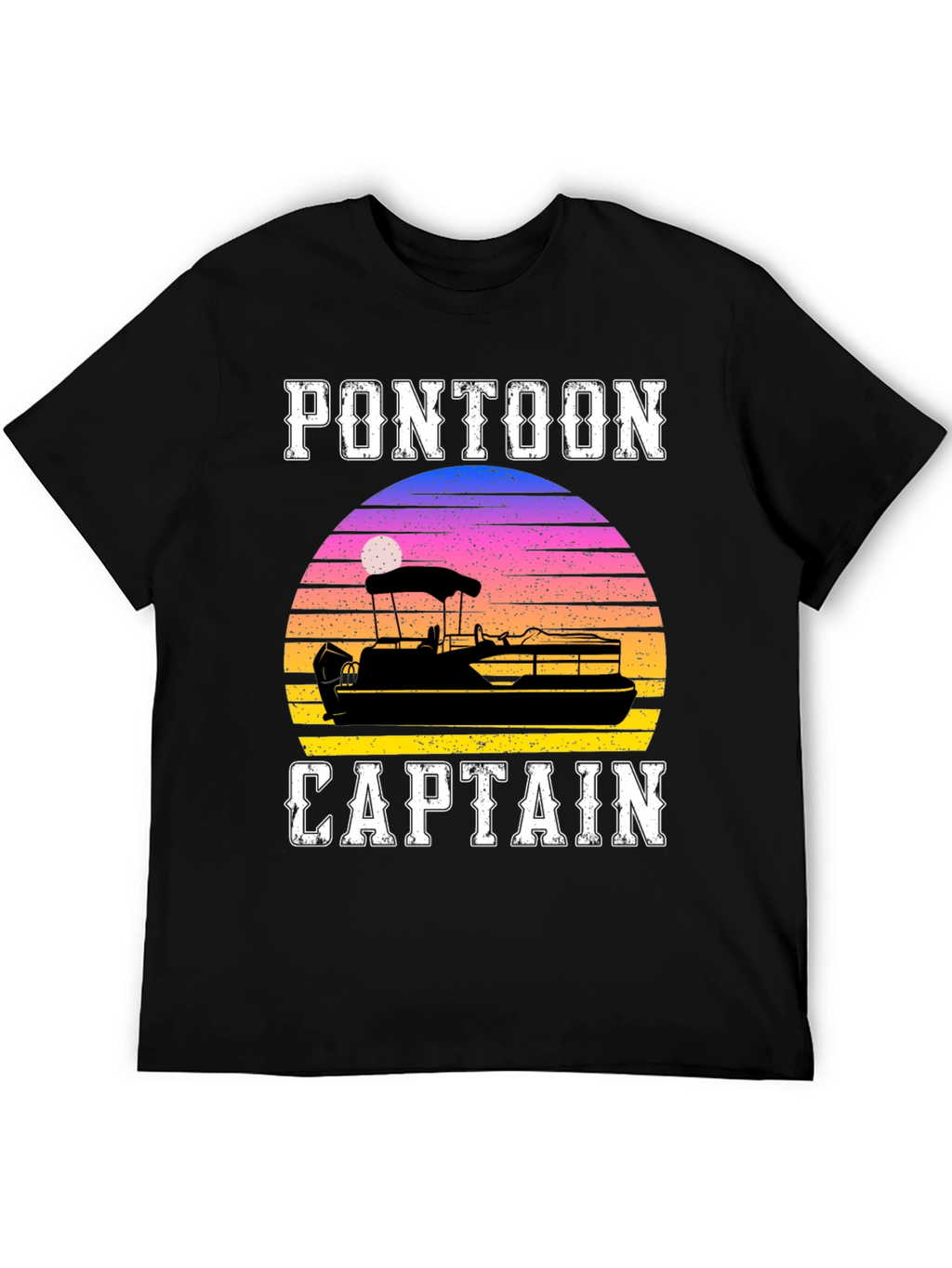Pontoon Captain Sunset Graphic Tee