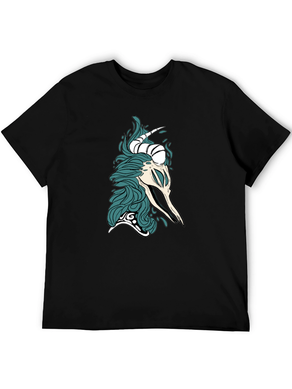 Mystic Skull Graphic Tee - Black Cotton Comfort