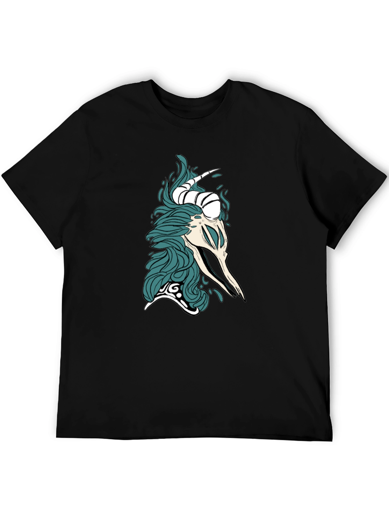Mystic Skull Graphic Tee - Black Cotton Comfort