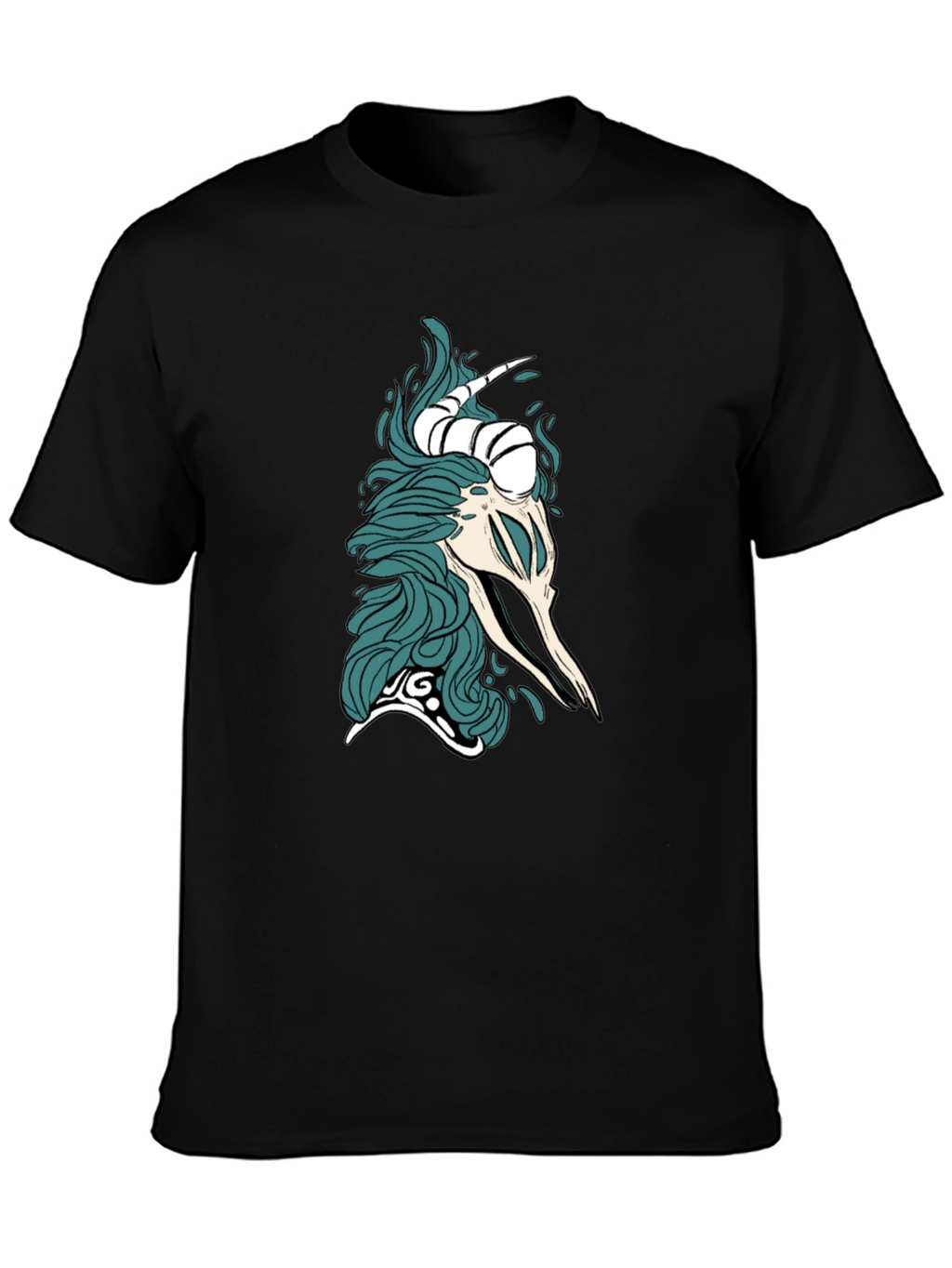 Mystic Skull Graphic Tee - Black Cotton Comfort