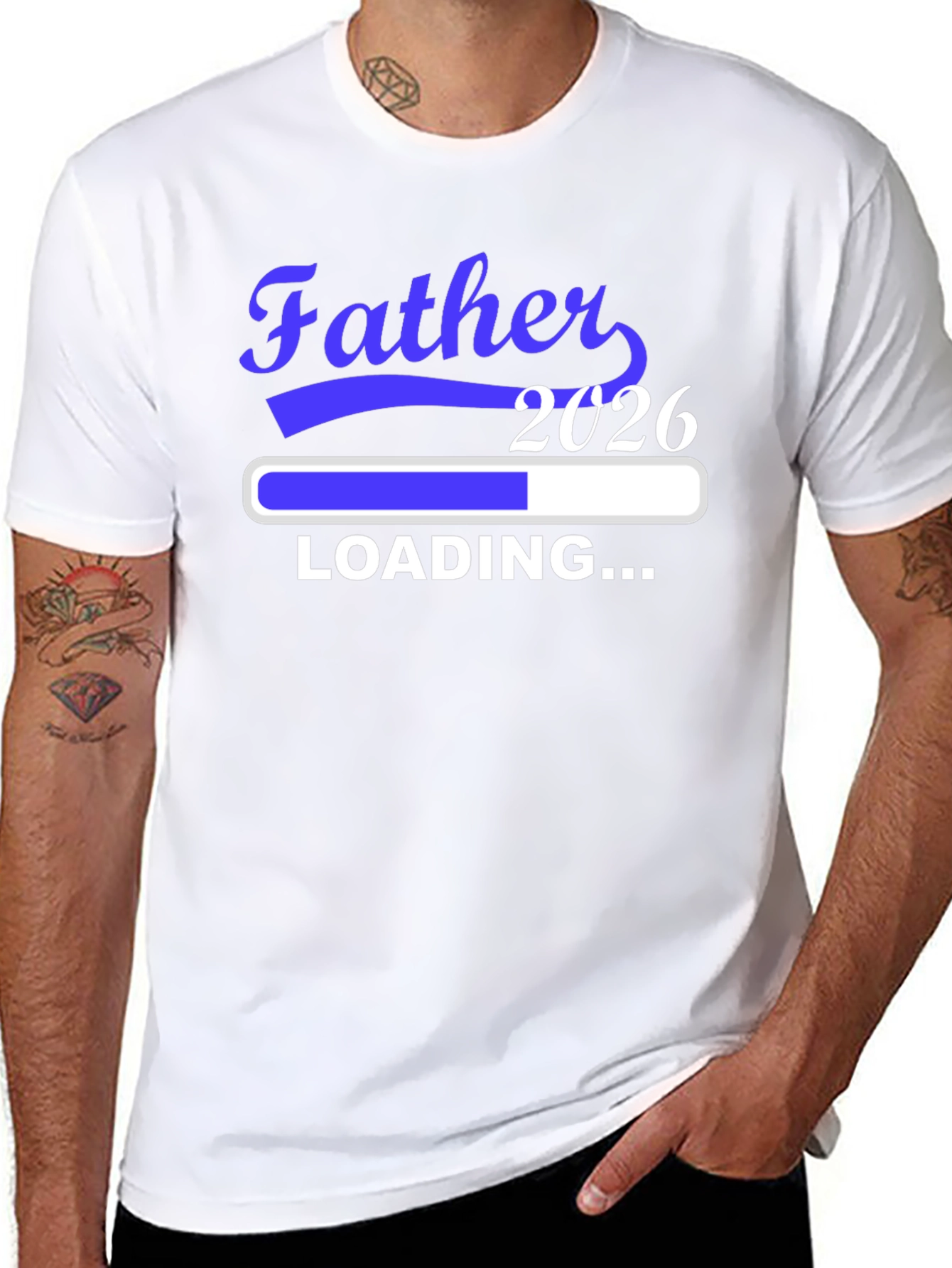 Father Loading 2026 Black T-Shirt