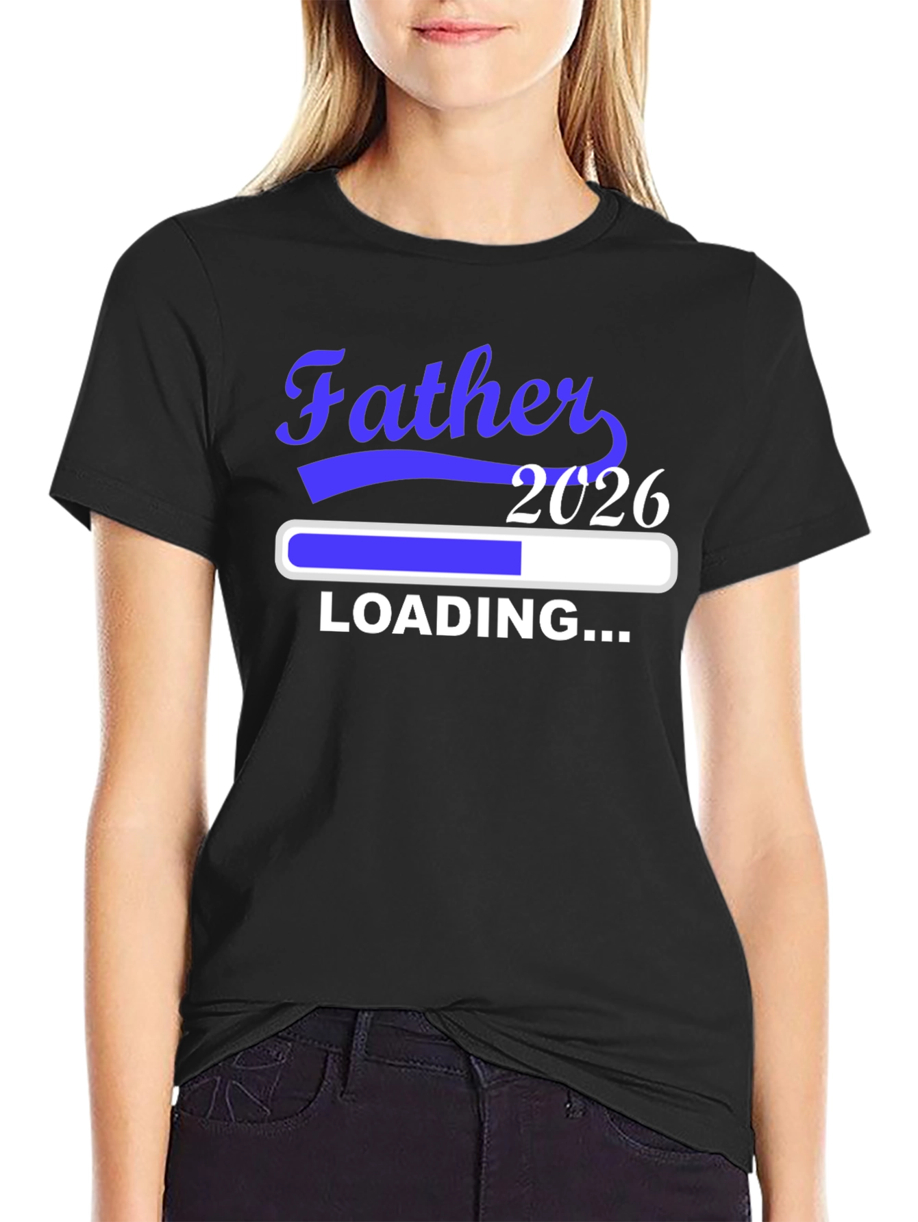 Father Loading 2026 Black T-Shirt