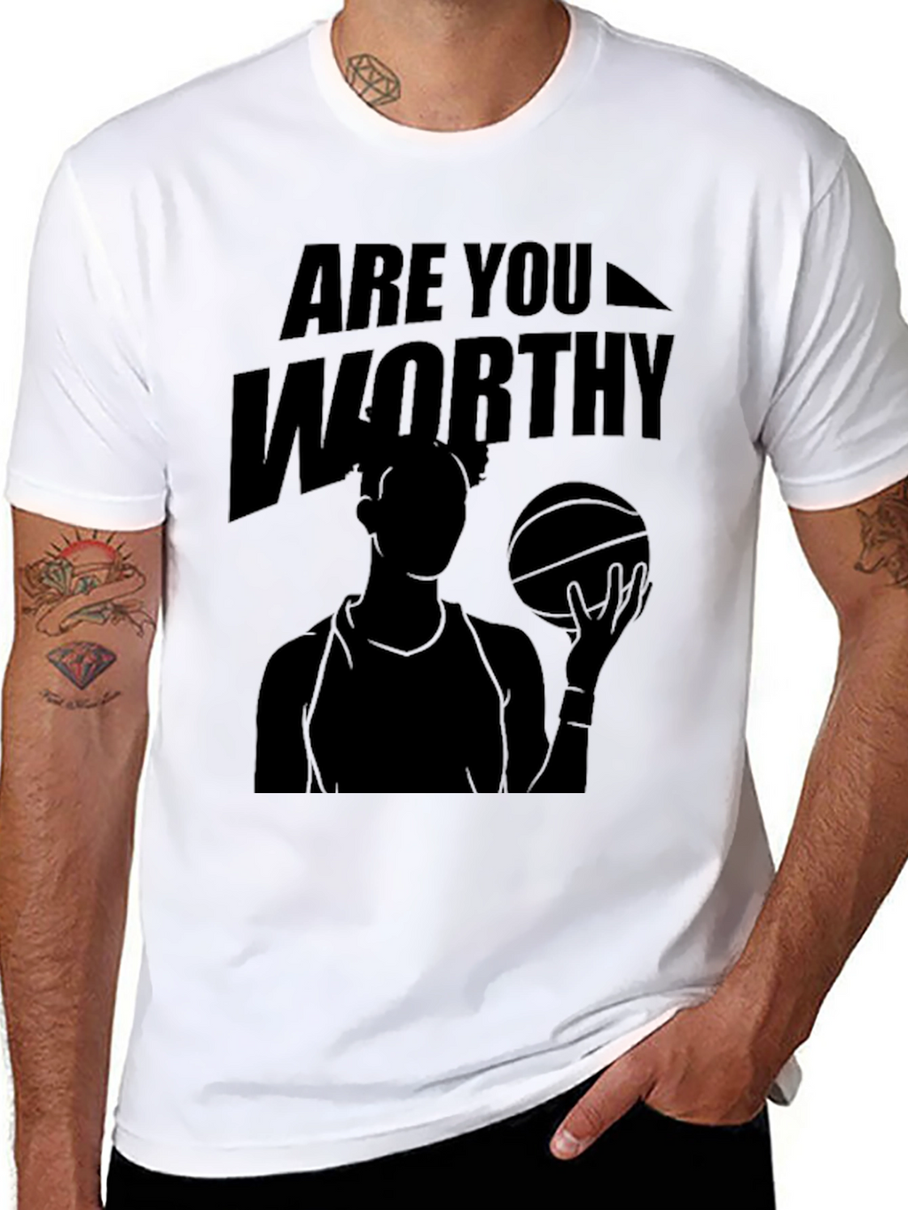 Are You Worthy Black Graphic Tee