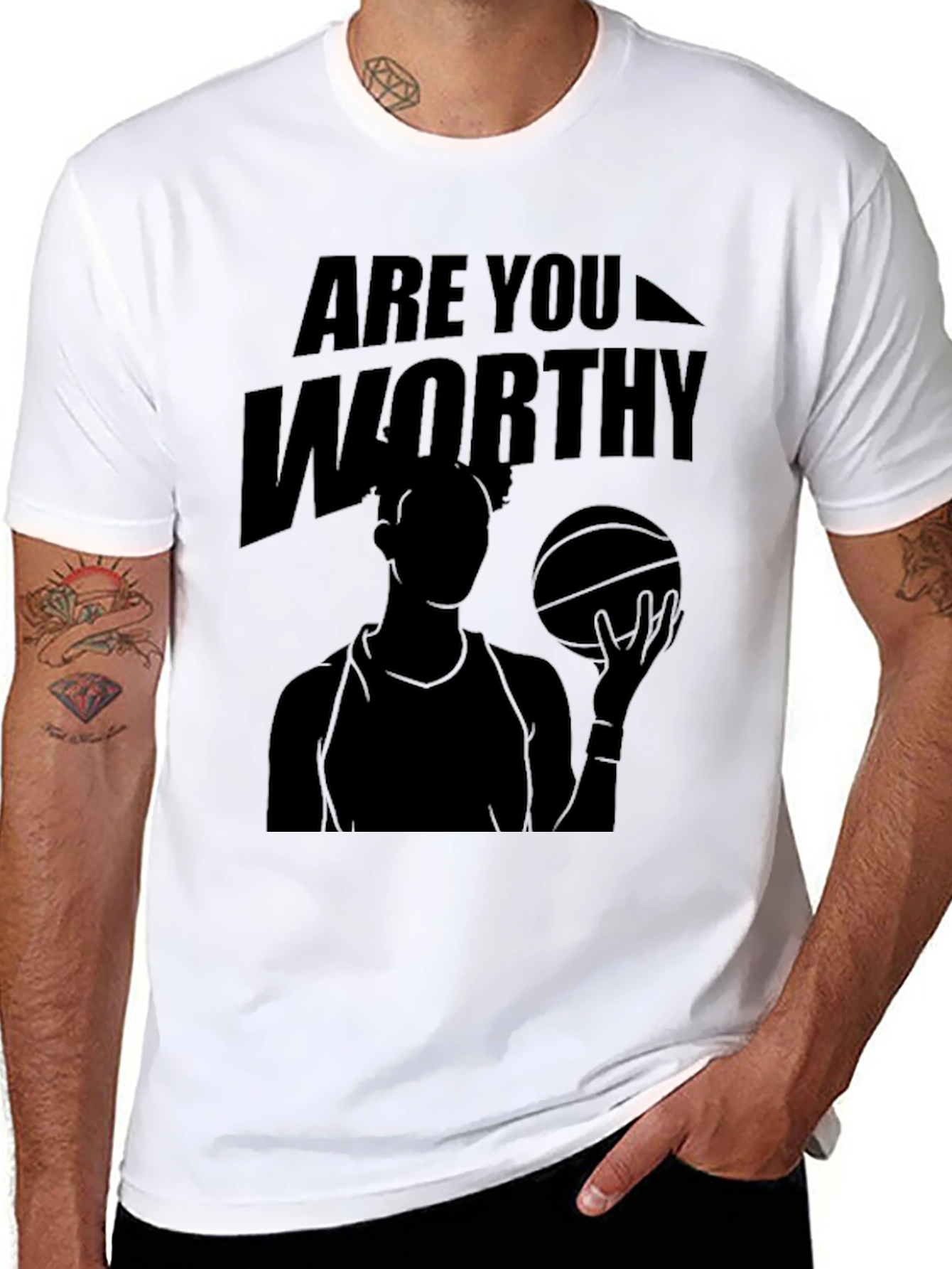 Are You Worthy Black Graphic Tee