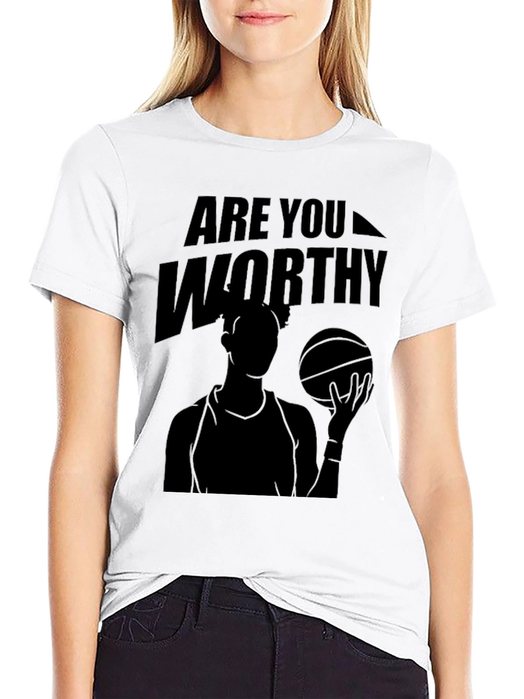 Are You Worthy Black Graphic Tee