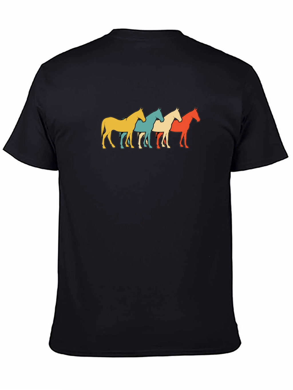 Retro Horse Graphic Tee - Black