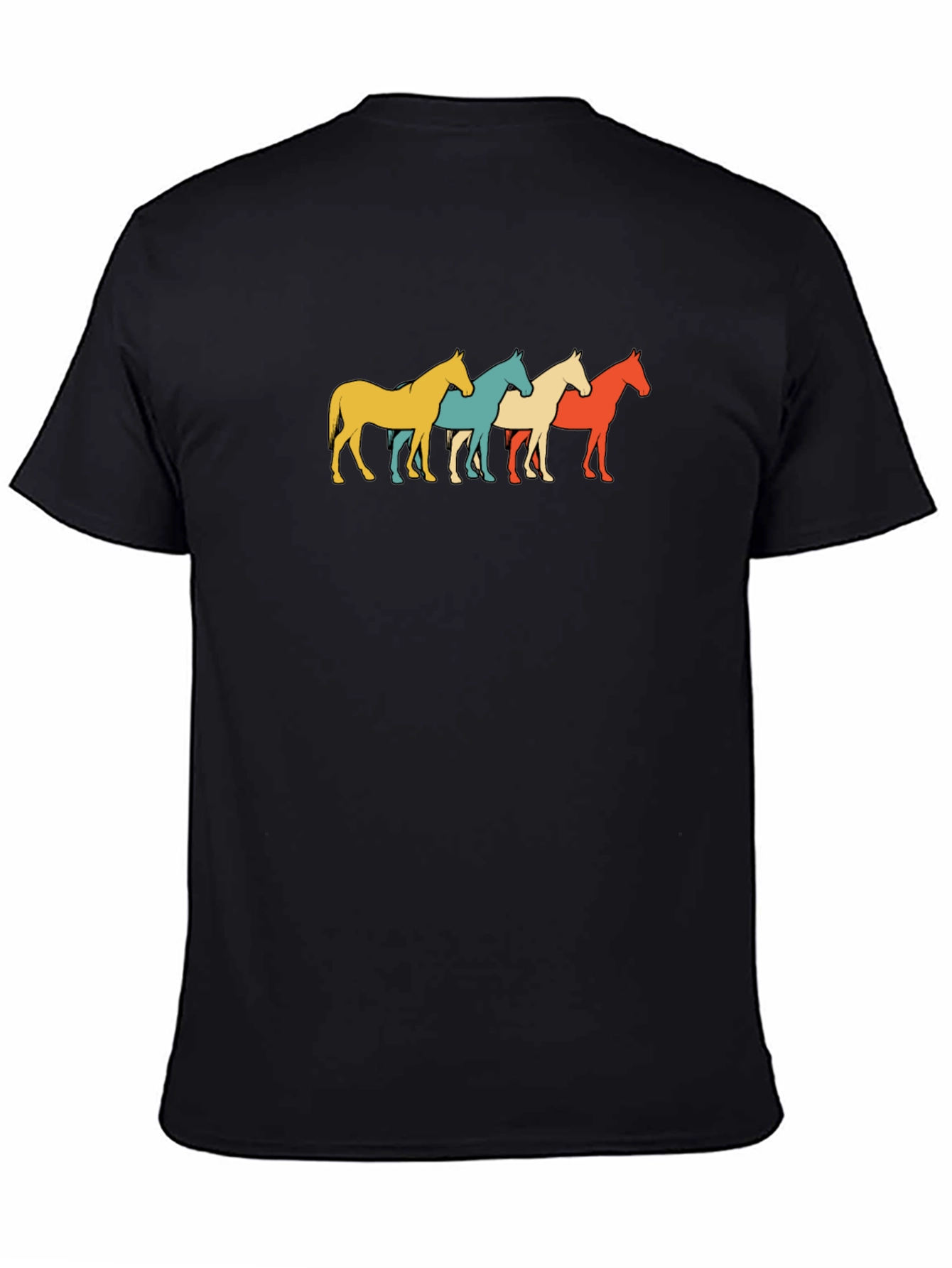 Retro Horse Graphic Tee - Black