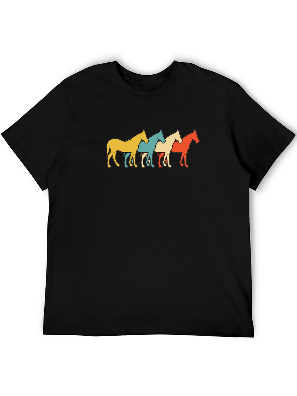 Retro Horse Graphic Tee - Black