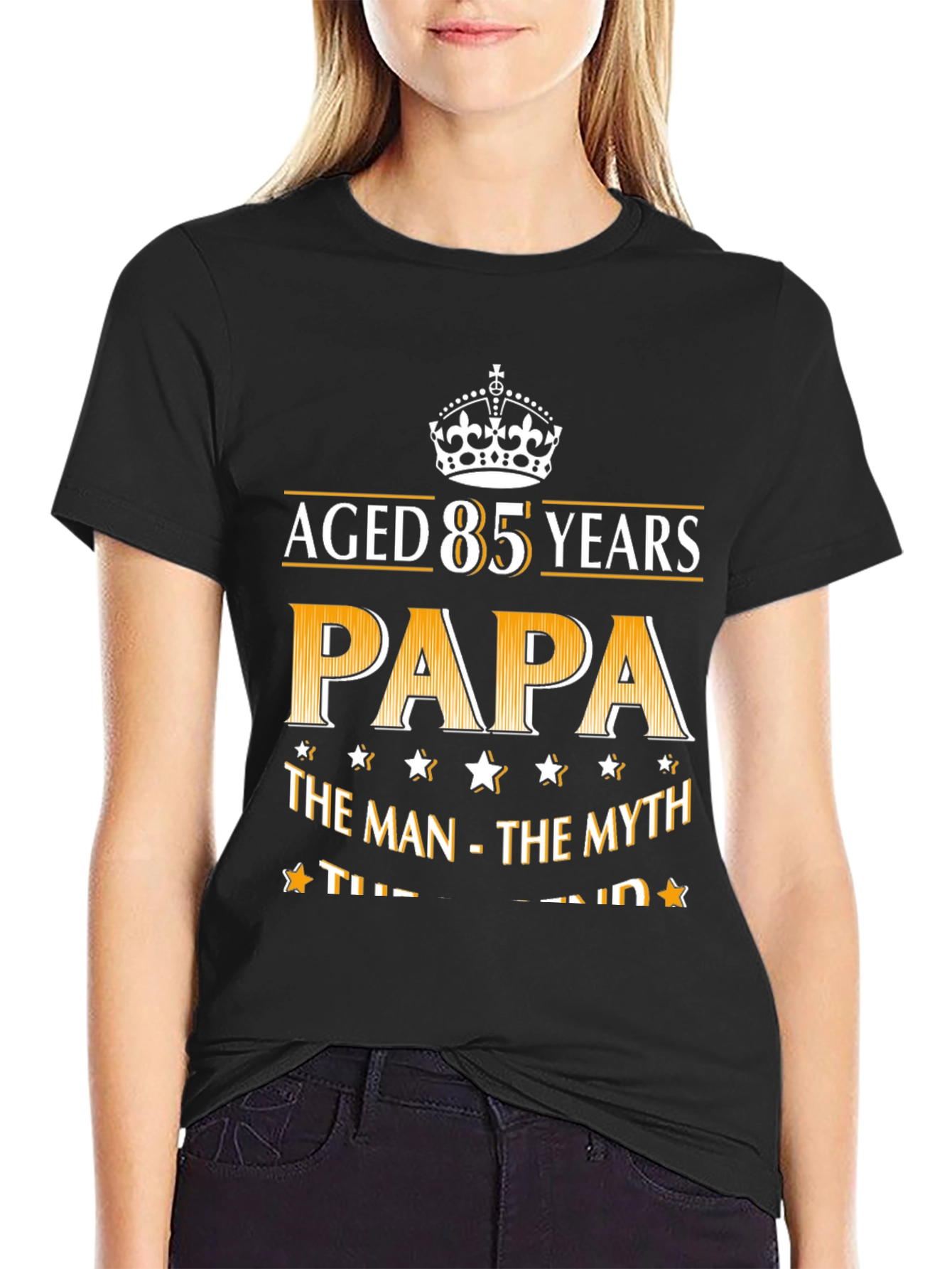 Aged 85 Years Papa T-Shirt - Myth Legend Fathers Day