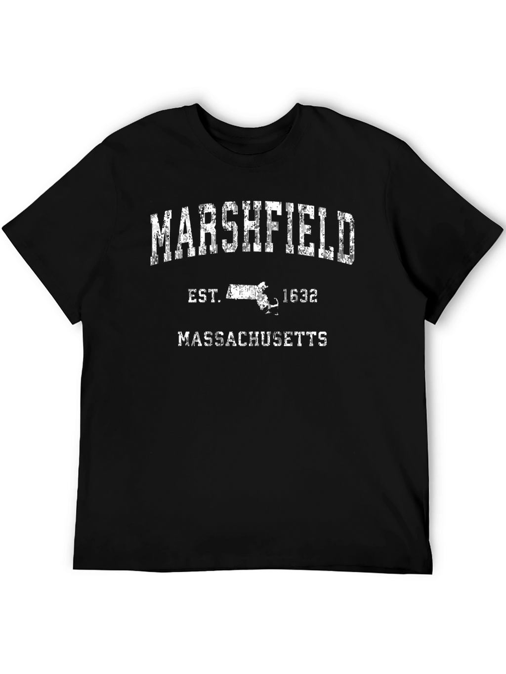 Marshfield Massachusetts Est 1632 Black T-Shirt