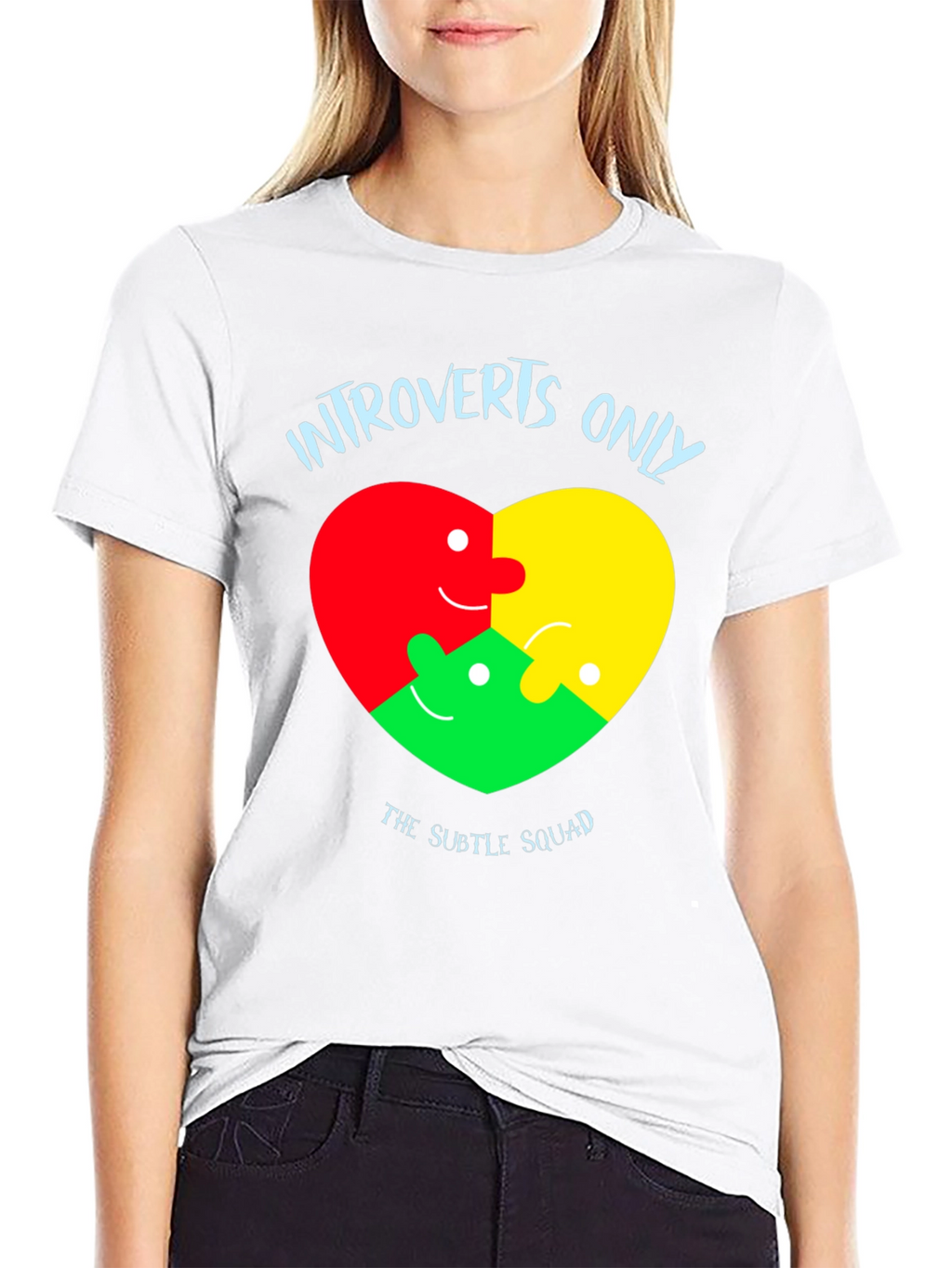 Introvert Heart Puzzle T-Shirt - Subtle Squad Tee