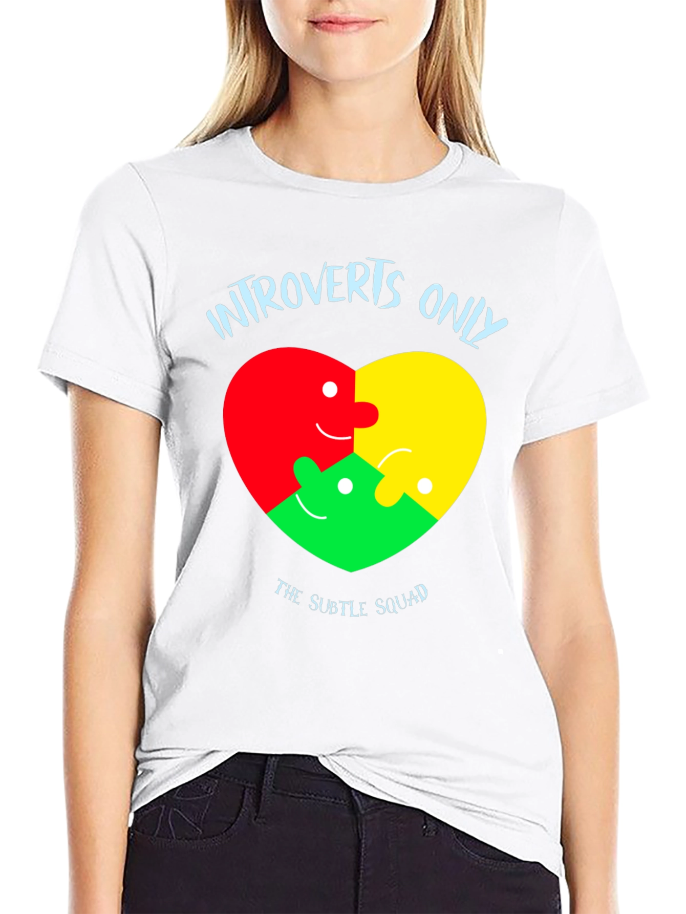 Introvert Heart Puzzle T-Shirt - Subtle Squad Tee