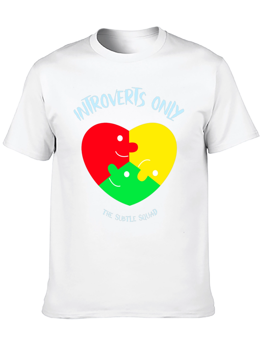 Introvert Heart Puzzle T-Shirt - Subtle Squad Tee