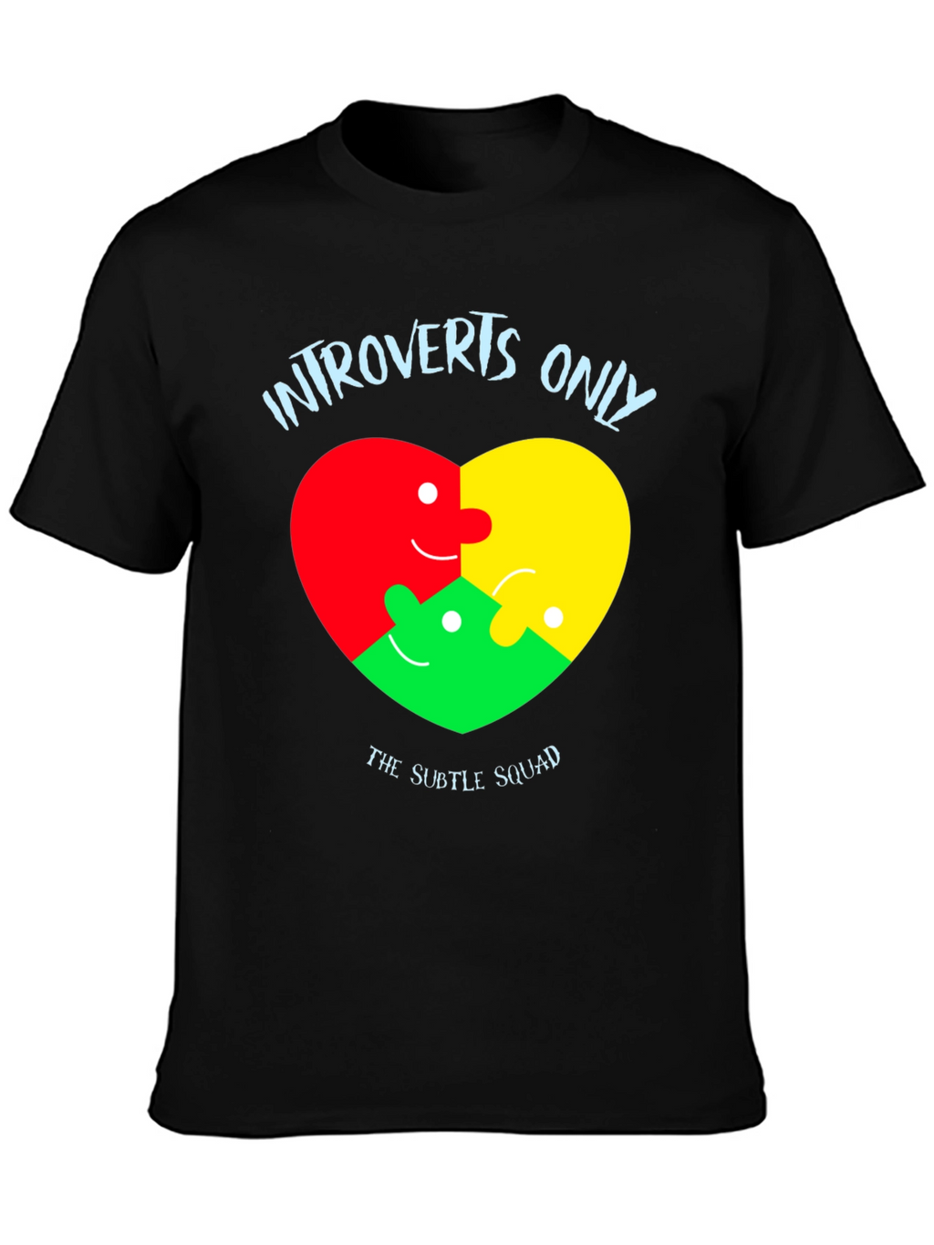 Introvert Heart Puzzle T-Shirt - Subtle Squad Tee