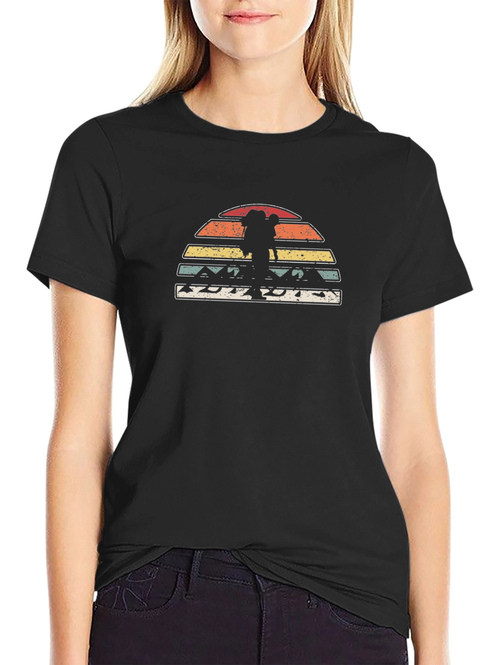 Retro Hiker Sunset Graphic Tee