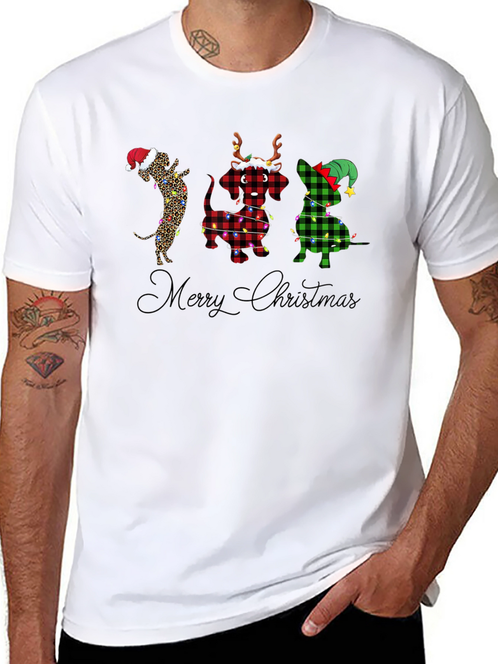 Merry Christmas Dachshunds T-Shirt