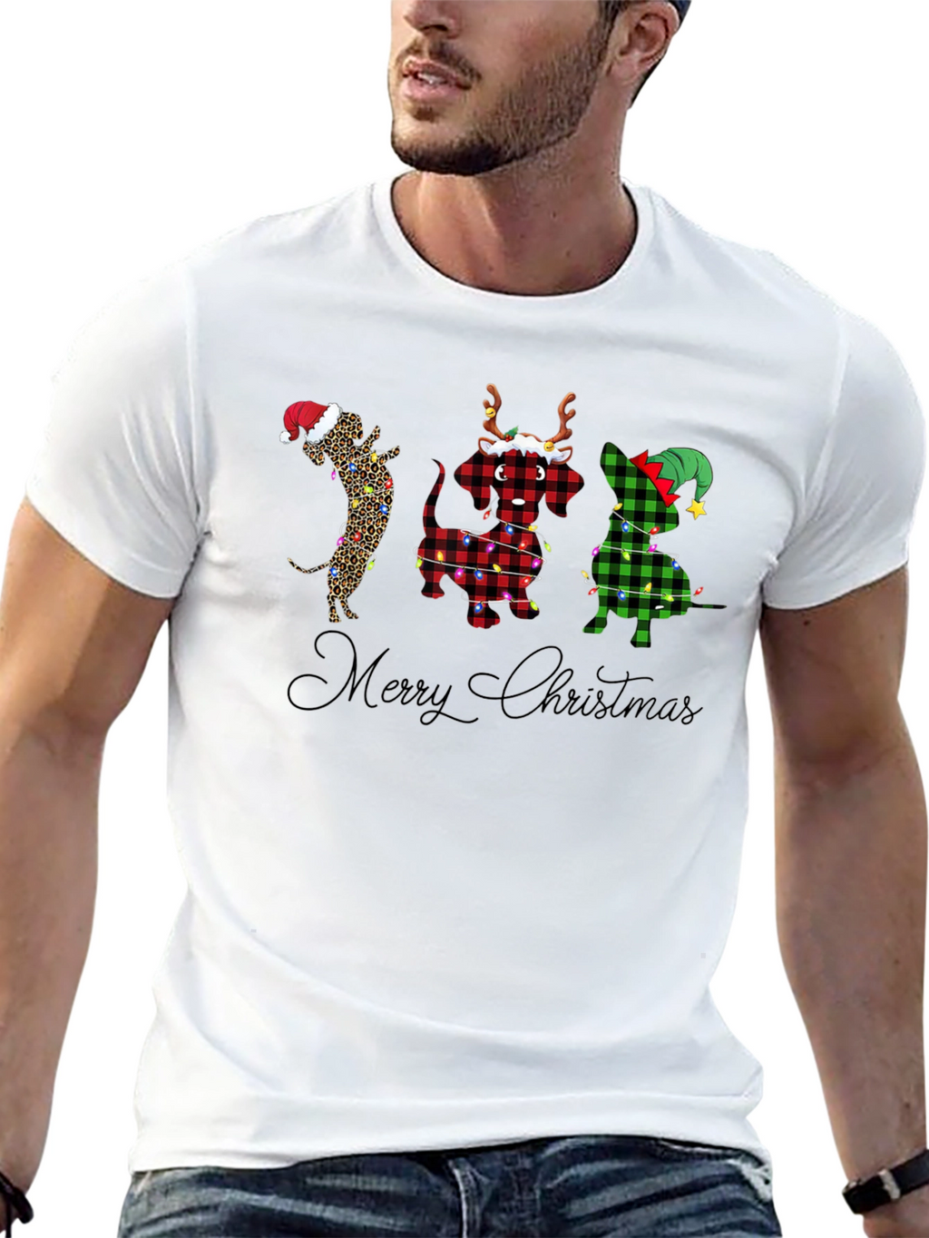 Merry Christmas Dachshunds T-Shirt